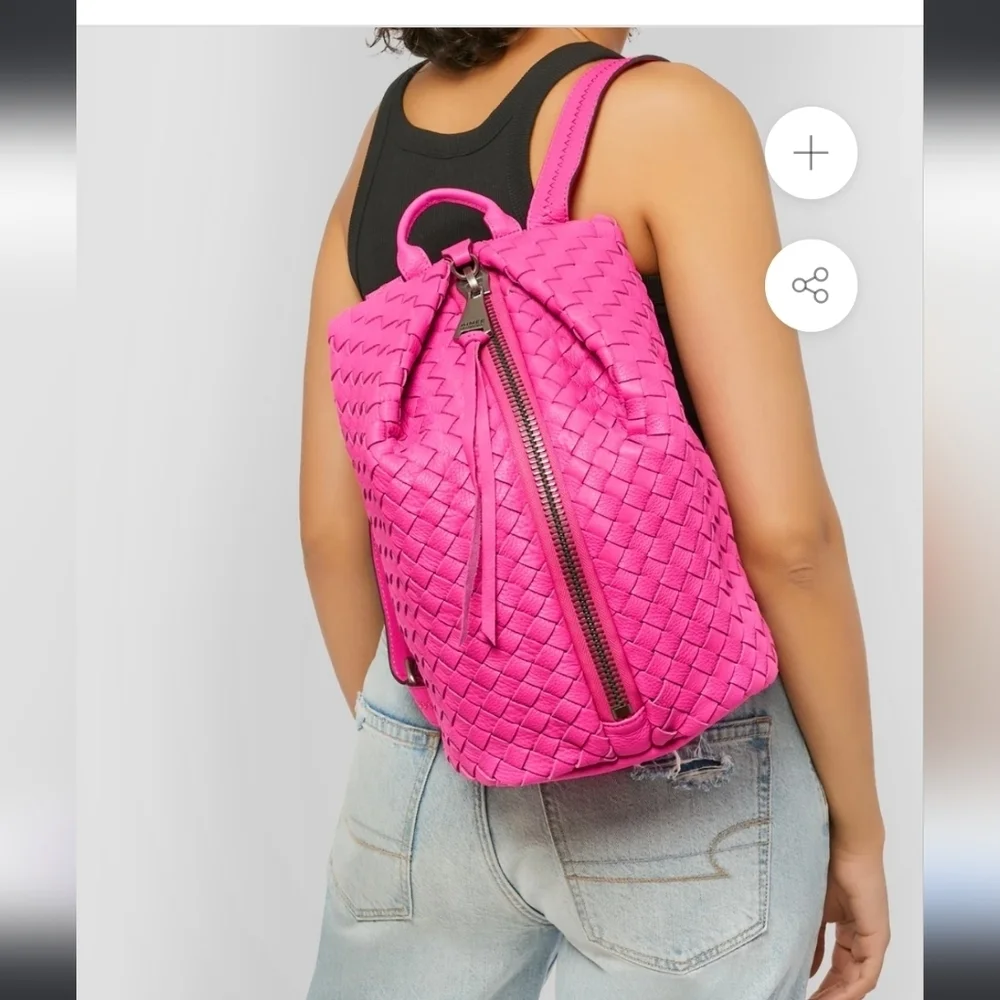 Aimee Kestenberg Hot Pink Tamitha leather‎ Backpack